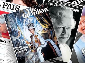 Recopilación de las portadas de los diarios internacionales y nacionales tras el fallecimiento de la reina Isabel II.