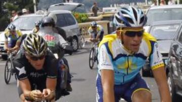 Lance Armstrong y Alberto Contador.
