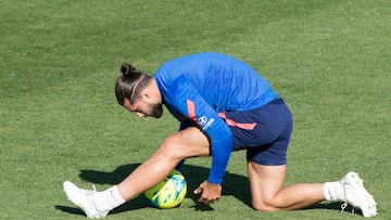 Felipe, en una sesión del Atlético.