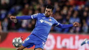Ángel Rodríguez, con el Getafe.
