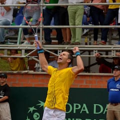 Giraldo gana en dramático punto y empata la serie con Croacia