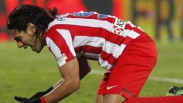<b>DESESPERACIÓN. </b>Falcao se lamenta tras una ocasión fallada el pasado domingo ante el Getafe.