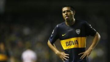 Juan Roman Riquelme jugador del Boca Juniors durante un partido de primera fase de la Copa Libertadores disputado ante el Nacional de Montevideo donde su equipo perdi&oacute;.