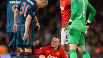 Moyes confirma que Rooney es duda para la vuelta en Múnich