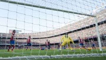 Fue el 30 de enero. Se adelantó el Atlético de Madrid con gol de Koke. Remontó el Barcelona. En la foto, su primer gol, el de Messi: 1-1.