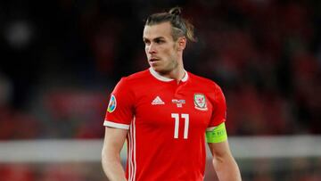 Gareth Bale, internacional del Real Madrid, en un reciente partido con la selección de Gales.