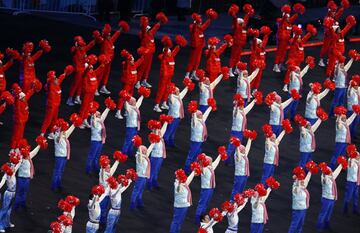 Imágenes de la ceremonia de apertura de los Juegos Olímpicos de invierno 2022 celebrados en Pekín. 