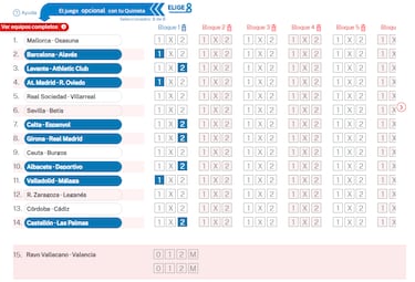 Elige 8 de La Quiniela jornada 24 - 29/11/25 