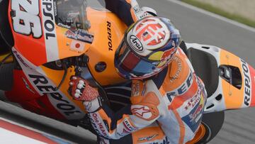 Dani Pedrosa con la Honda en Brno.