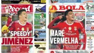 Raúl Jiménez conquista a la prensa deportiva en Portugal