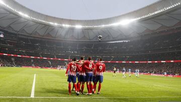 El Atlético, otra vez segundo para afrontar un enero propicio