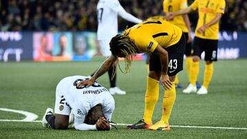 Batshuayi, abatido en el campo contra el Young Boys.