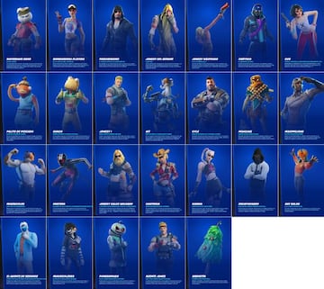 Colecci&oacute;n completa de personajes de Fortnite Temporada 4