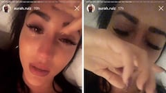 Aurah Ruiz llorando en unos stories de Instagram. 