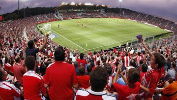 El estadio de Montilivi, durante un partido la pasado temporada.