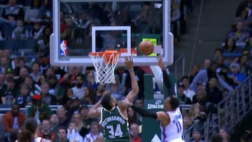 Antetokounmpo en estado puro: gorrazo a tabla a Westbrook
