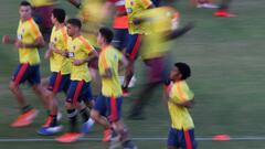 Colombia y su última práctica antes del debut copero