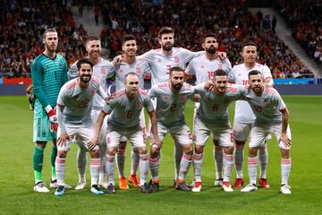 Spain's starting line-up.