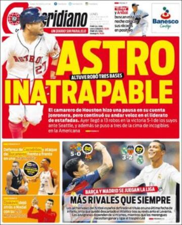 Portadas de la prensa mundial