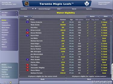 NHL Eastside Hockey Manager
