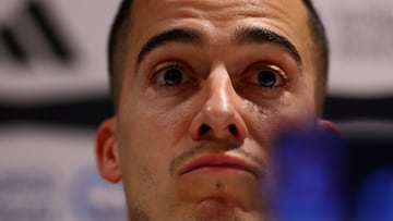 Soccer Football - Spanish Super Cup - Semi Final - Real Madrid Press Conferences - King Abdullah Sports City, Jeddah, Saudi Arabia - January 8, 2025 Real Madrid's Lucas Vazquez during the press conference REUTERS/Pedro Nunes