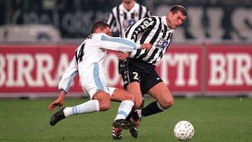 SImeone y Zidane, durante un Juventus-Lazio.