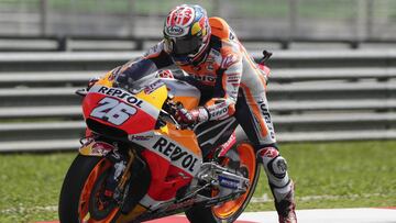 Dani Pedrosa con la Honda en Malasia.