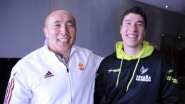 SAGA. Talant, con Alex, durante el torneo internacional de Oviedo donde coincidieron.