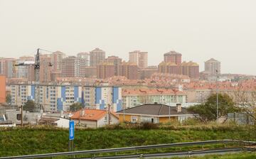 Paisaje de la ciudad de Santander con la presencia de polvo sahariano.