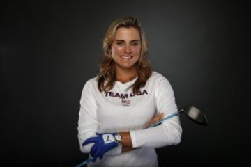 La jugadora de golf Lexi Thompson.