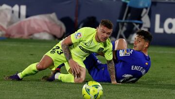 Trippie, en el encuentro ante el Getafe. 