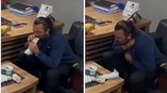 Turkish man miraculously saves himself after choking while eating