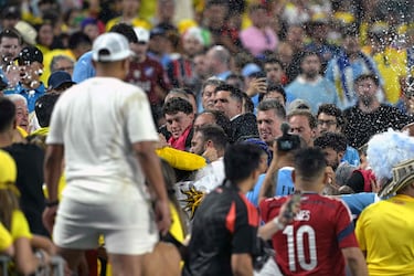Al final del encuentro entre la selección uruguaya y la selección colombiano se produjeron unos hechos inadmisibles. Jugadores uruguayos se pelearon con aficionados colombianos que se situaban en la grada. Se prevén sanciones ejemplares por parte de Conmebol e incluso involucrando a la FIFA.