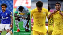 Hasta el momento la jornada 29 de la Bundesliga ha quedado marcada por las muestras contra el racismo, luego del asesinato de George Floyd.