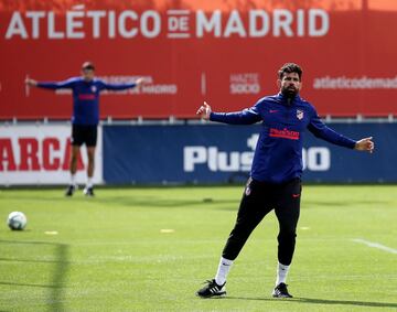 El primer entrenamiento del Atleti tras el parón