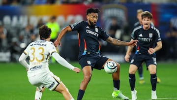 Feb 3, 2026; San Diego, California, USA; San Diego FC midfielder Anibal Godoy (20) collects a pass during the first half against Pumas UNAM at Snapdragon Stadium. Mandatory Credit: Chadd Cady-Imagn Images
