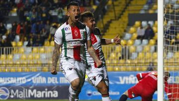 Futbol, Everton vs Palestino.
Quinta fecha, campeonato de Apertura 2016/17.
El jugador de Palestino Leonardo Valencia celebra su gol contra Everton durante el partido de primera division disputado en el estadio Sausalito de Vina Del Mar, Chile.
29/08/2016
Juan Villalobos/Photosport**********
Football, Everton vs Palestino.
5th date, Aperture Championship 2016/17
Palestino's player Leonardo Valencia celebrates after scoring against Everton during the firsrt division football match at the Sausalito stadium in Vina Del Mar, Chile.
29/08/2016
Juan Villalobos/Photosport