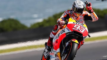 Marc M&aacute;rquez en Phillip Island.