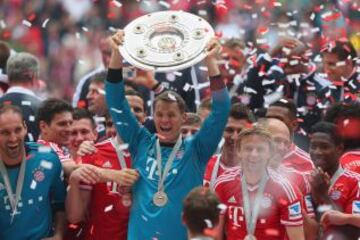 El Bayern celebra el título de campeón de la Bundesliga