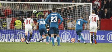 Sergio Ramos falló un penalti.