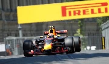 Max Verstappen durante la clasificación del GP de Azerbaiyán.