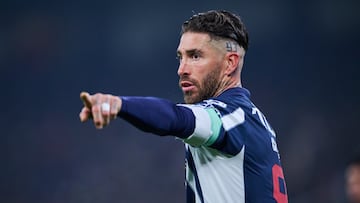 Sergio Ramos of Monterrey during the 8th round match between Monterrey and Atletico de San Luis as part of the Liga BBVA MX, Torneo Clausura 2025 at BBVA Bancomer Stadium, on February 22, 2025 in Monterrey, Nuevo Leon, Mexico.