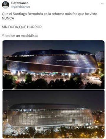 Los memes de la Champions no tienen piedad con las obras del Bernabéu ni con el Atleti 