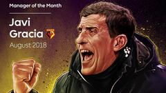 El t&eacute;cnico espa&ntilde;ol del Watfrod, Javi Gracia, mejor entrenador de agosto en la Premier League.