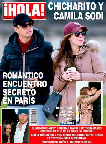 Portada de ¡Hola! con Chicharito y Camila Sodi