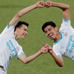 Fiesta mexicana en la Eredivisie, PSV goleó con 'Chucky' y 'Guti'