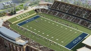 El nuevo campo para que juegue el equipo de football de instituto de McKinney, Texas, costará cerca de 63 millones de dólares.