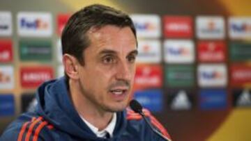 El entrenador inglés del Valencia CF, Gary Neville