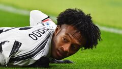 Juan Guillermo Cuadrado en el partido entre Juventus y Cagliari