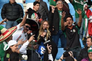 Buen ambiente en el estadio El Teniente de Rancagua en donde se enfrentan Ecuador y México. Comienzan a definirse los clasificados de la Copa América.